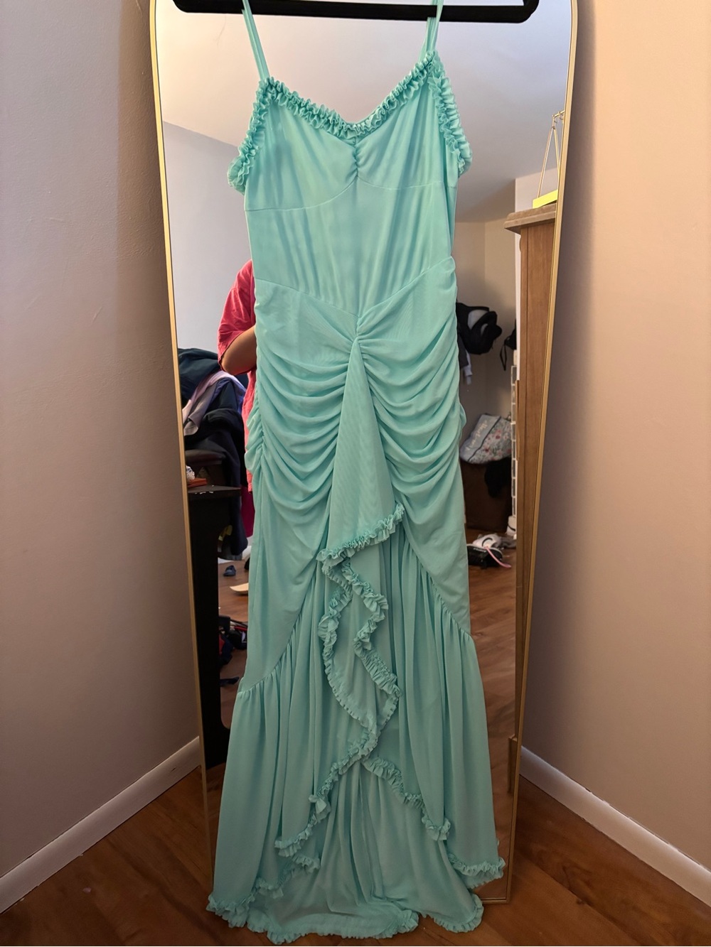 Amazon Mint Green Ruffle High-Low Dress - Picture 5 of 5